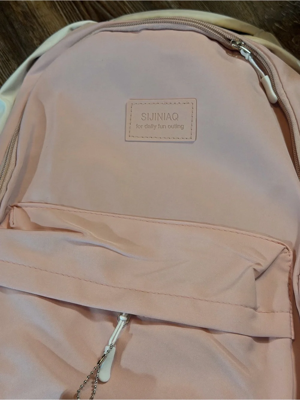 Pink Kids Backpack with Plush Charm